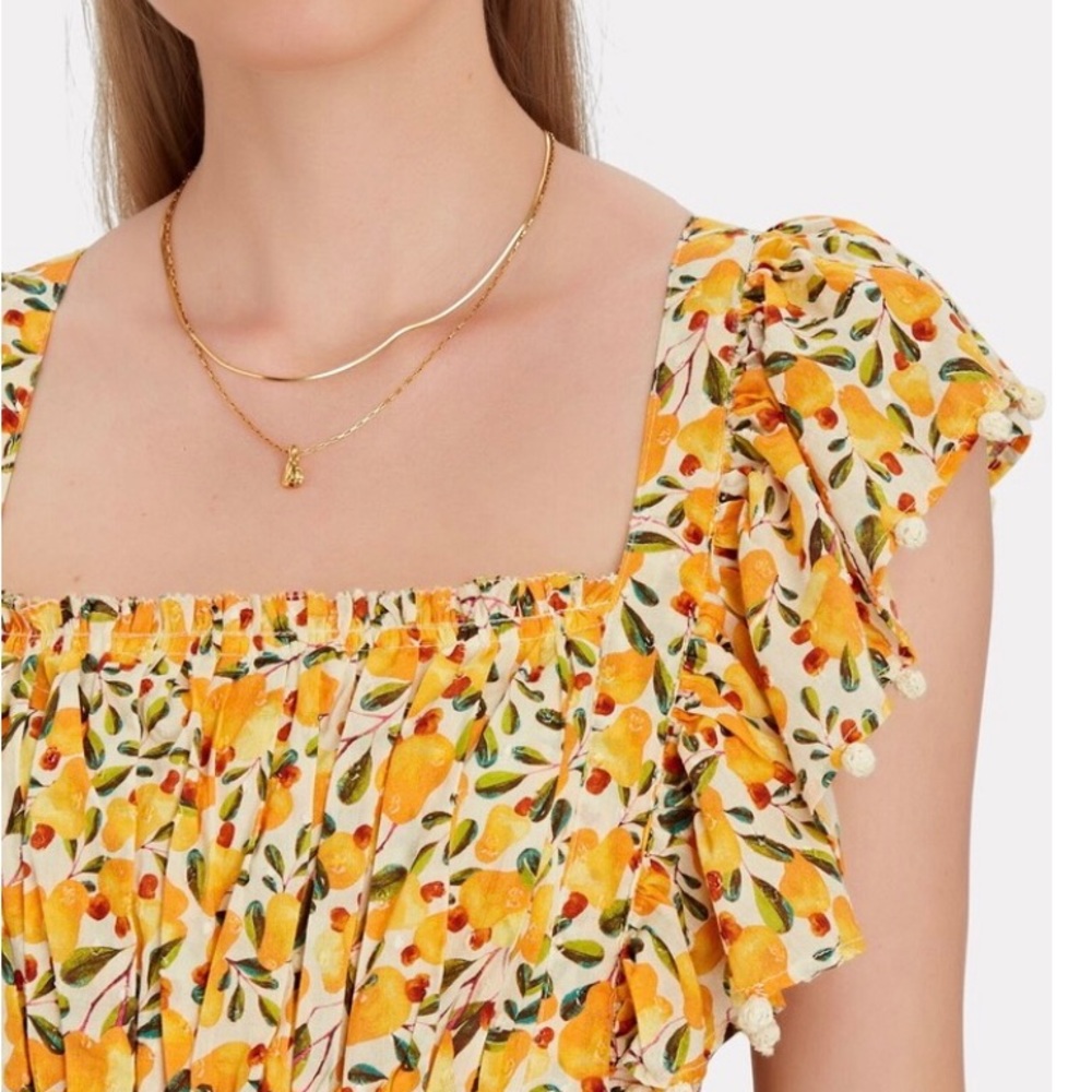 NWT FARM Rio Cashew Crossed Back Maxi Dress - Picture 4 of 14